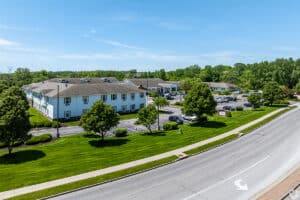 Drone view of the entire Villages of Jackson Creek campus