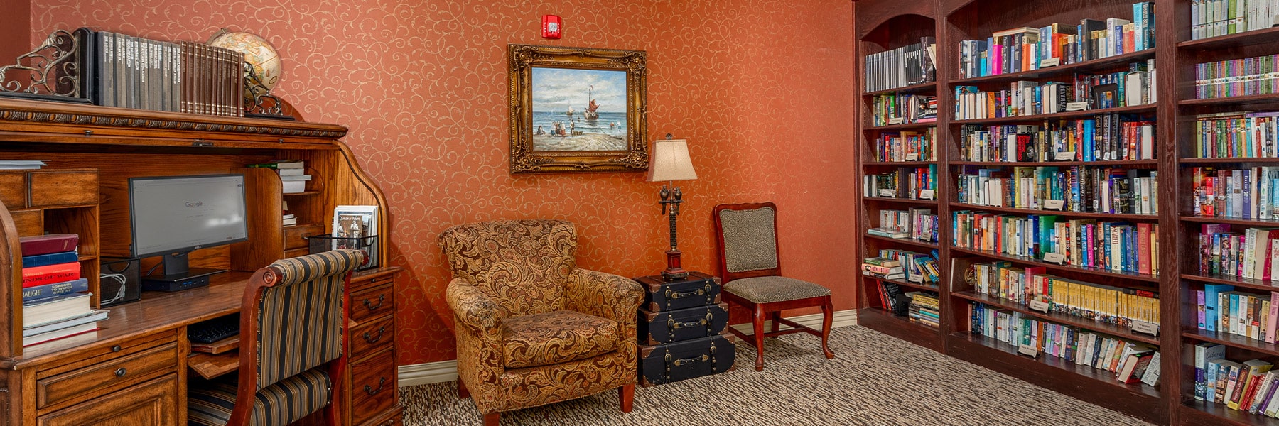 Library room at the Villages of Jackson Creek